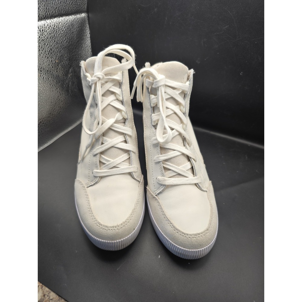 Sorel Women's Out N About Wedge Lace-Up Bootie - Sea Salt/Gum / 8.5 US